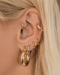 Thumbnail for LUV AJ Luv Aj The Baby Amalfi Tube Hoops - Gold BELLA n' BEAR