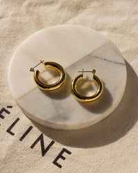 Thumbnail for LUV AJ Luv Aj The Baby Amalfi Tube Hoops - Gold BELLA n' BEAR