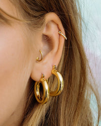 Thumbnail for LUV AJ Luv Aj The Baby Amalfi Tube Hoops - Gold BELLA n' BEAR