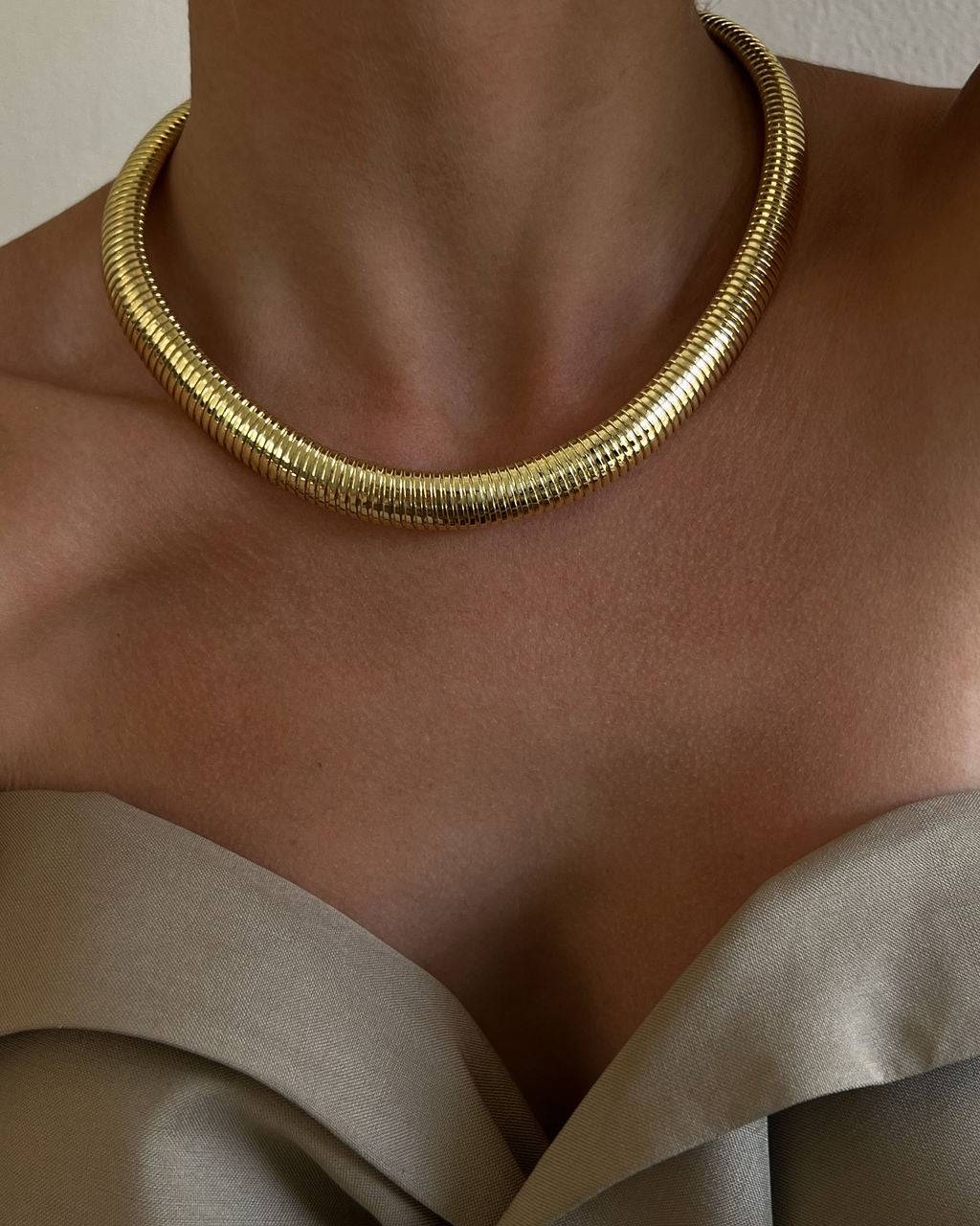 Luv Aj Flex Snake Chain Necklace - Gold