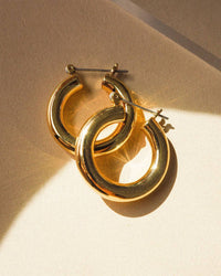 Thumbnail for LUV AJ Luv Aj The Baby Amalfi Tube Hoops - Gold BELLA n' BEAR