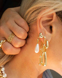 Thumbnail for LUV AJ Luv Aj The Pearl Star Studs - Gold BELLA n' BEAR