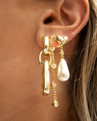Thumbnail for Luv Aj The Pearl Star Studs - Gold