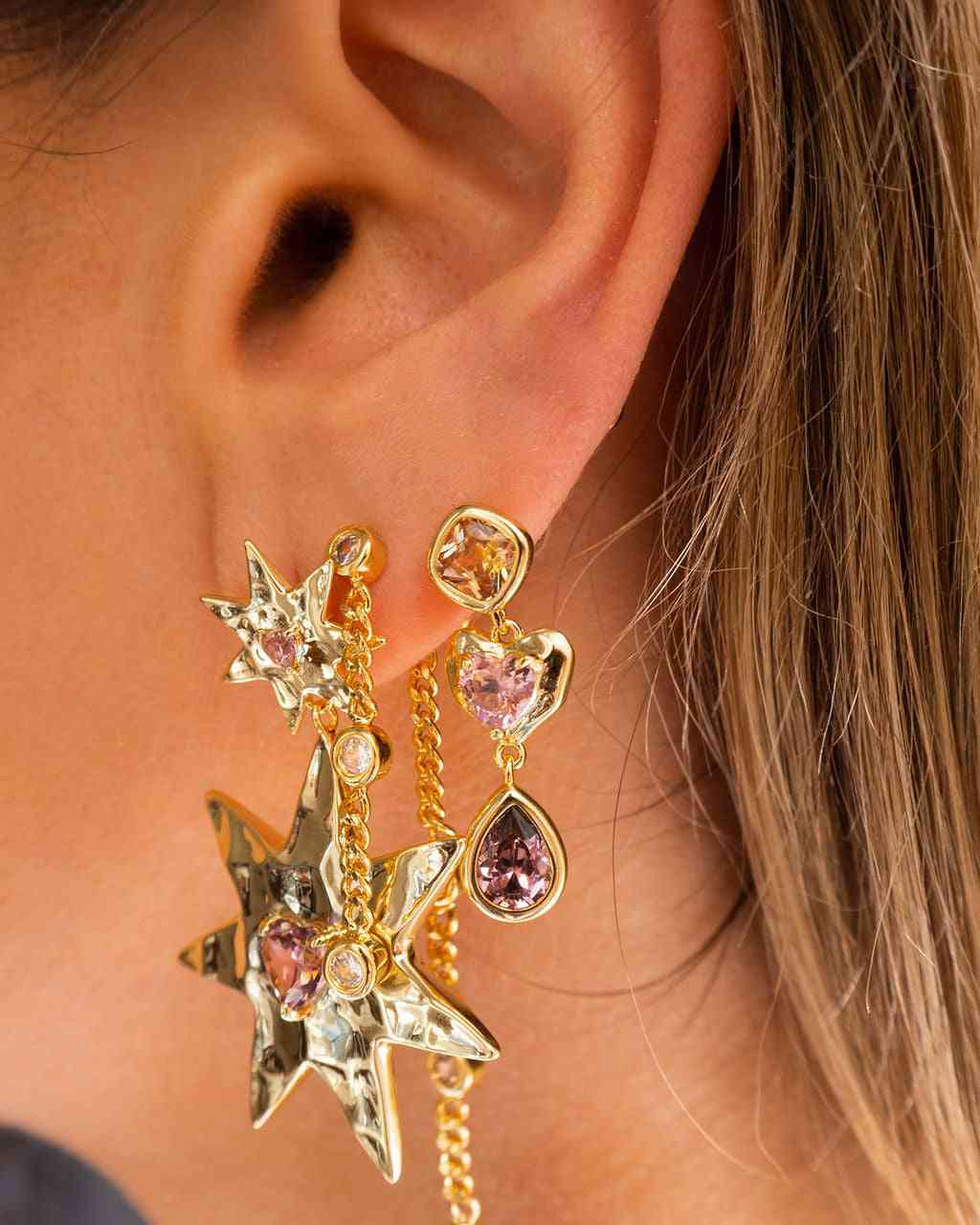 LUV AJ Luv Aj The Starry Stud Statement Earrings - Gold BELLA n' BEAR