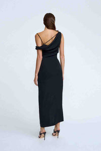 Thumbnail for BY JOHNNY By Johnny Nadel Asymmetric Split Gown - Black BELLA n' BEAR