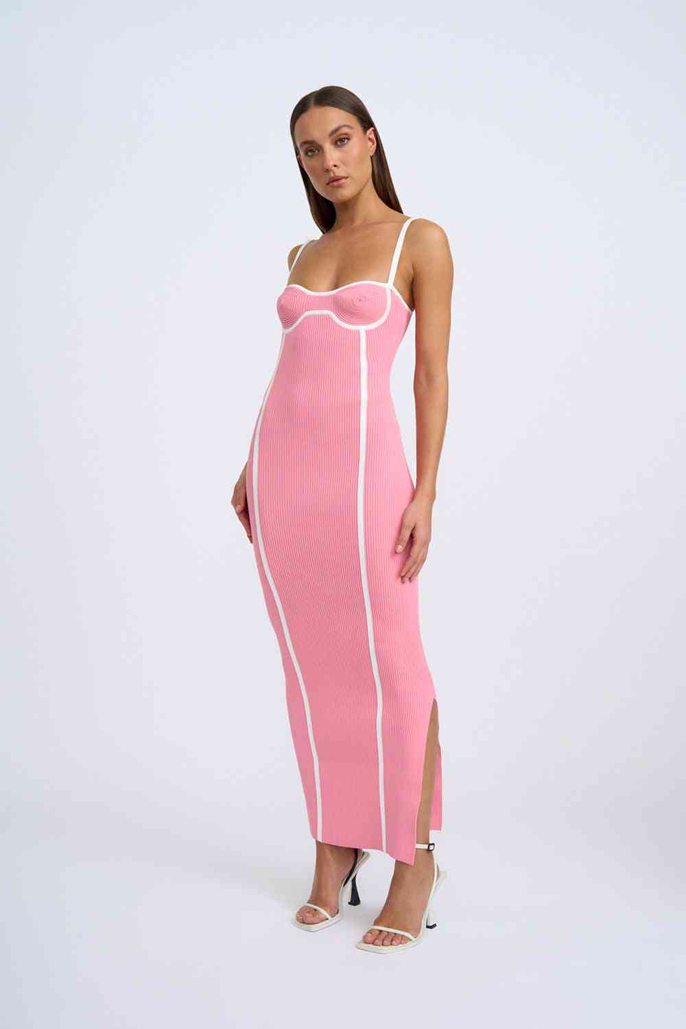 BY JOHNNY By Johnny Nautilius Swirl Knit Midi Dress - Pink Ivory BELLA n' BEAR