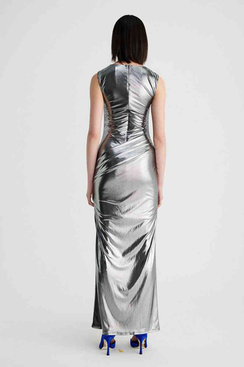 SUBOO Suboo Nova Draped Maxi Dress - Gunmetal BELLA n' BEAR