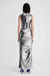 Thumbnail for SUBOO Suboo Nova Draped Maxi Dress - Gunmetal BELLA n' BEAR