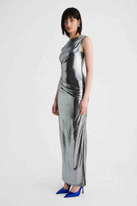 Thumbnail for SUBOO Suboo Nova Draped Maxi Dress - Gunmetal BELLA n' BEAR