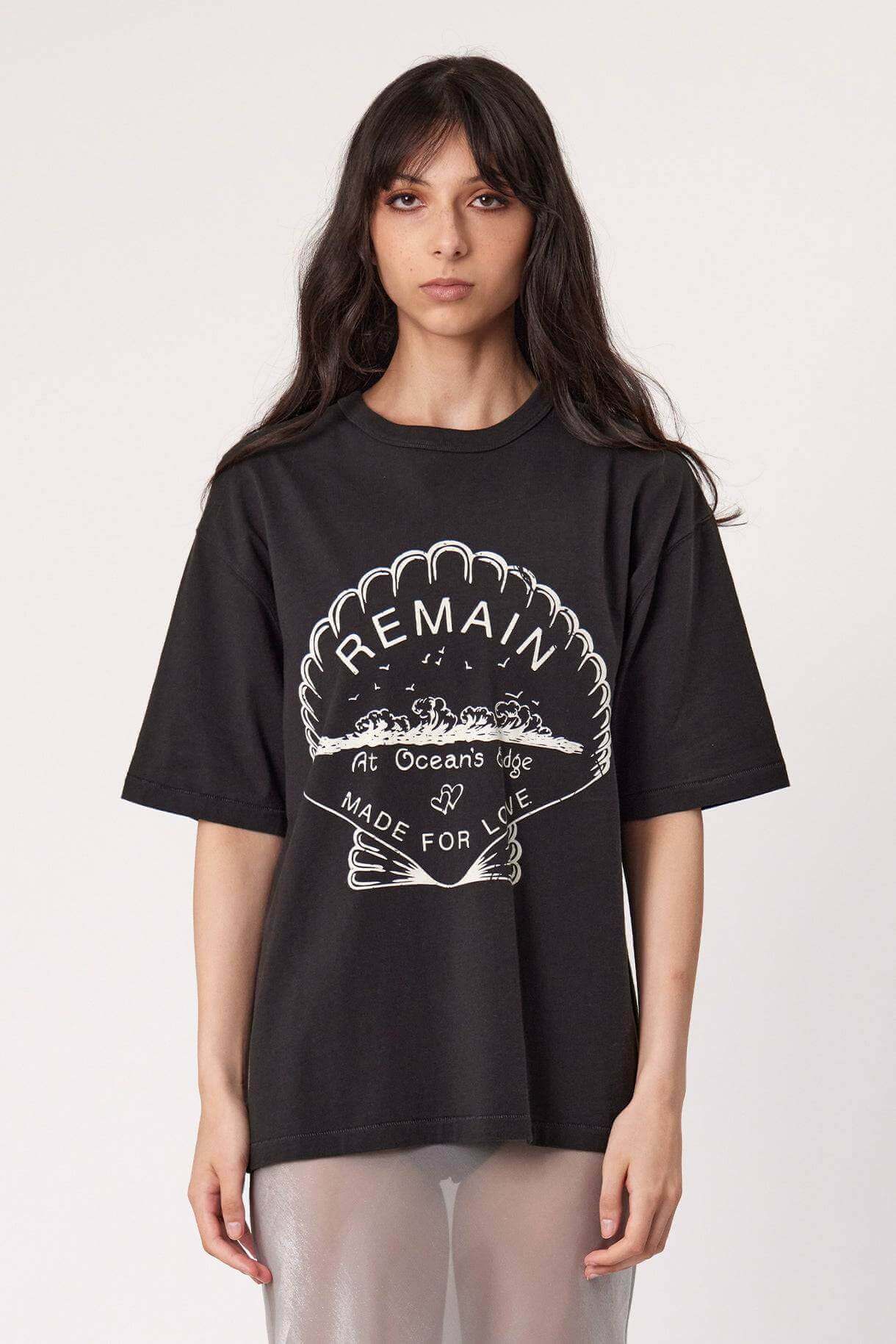 REMAIN Remain Ocean's Edge Tee - Washed Black BELLA n' BEAR