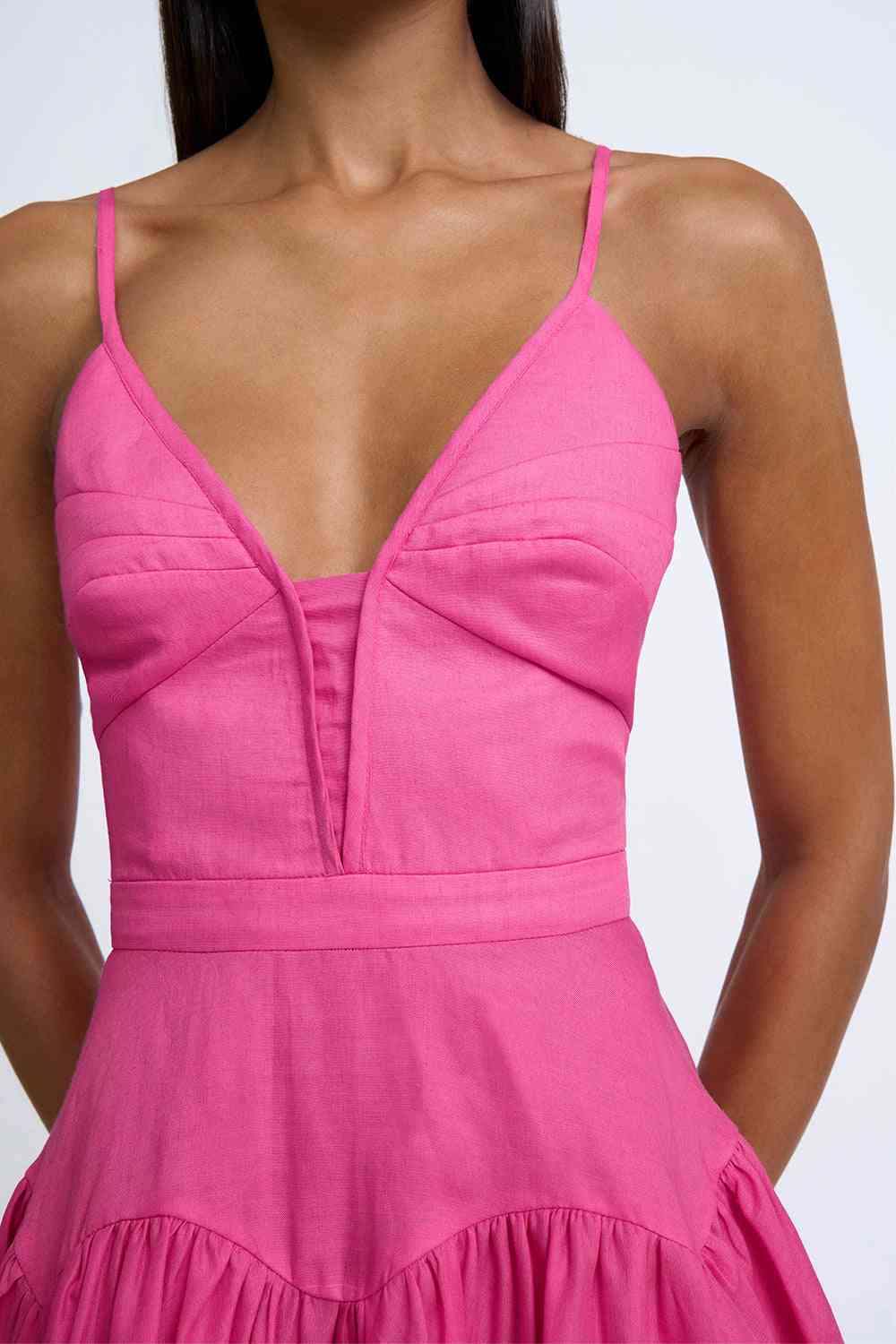 BY JOHNNY By Johnny Oriana Gather Panel Mini Dress - Deep Pink BELLA n' BEAR