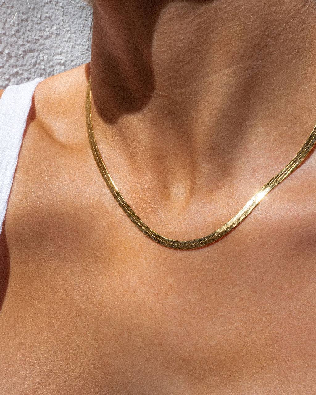 Luv Aj The Classique Herringbone Chain - Gold
