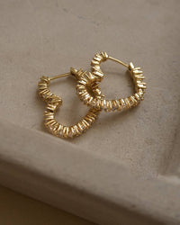 Thumbnail for LUV AJ Luv Aj Diamond Heart Bijoux Hoops - Gold BELLA n' BEAR