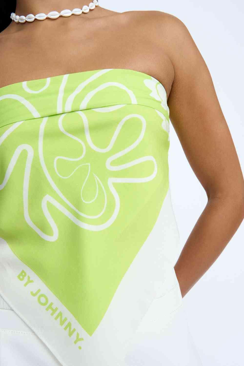 BY JOHNNY By Johnny Palm Lover Scarf - Sunny Lime Ivory BELLA n' BEAR