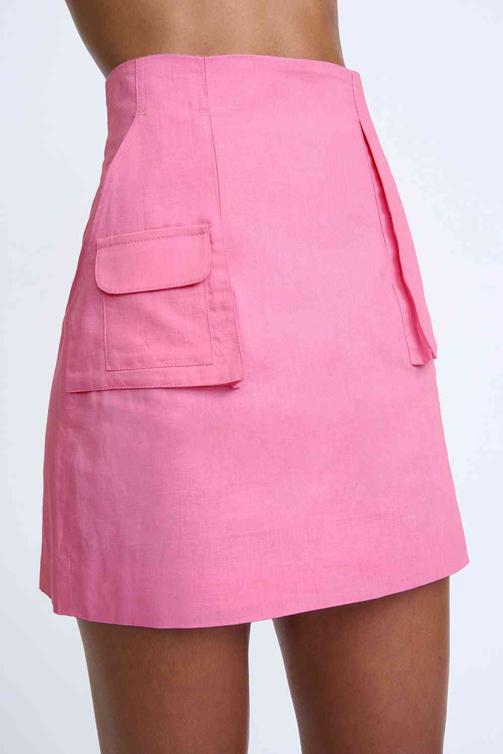 BY JOHNNY By Johnny Pink Salt Pocket Mini Skirt - Pink Salt BELLA n' BEAR