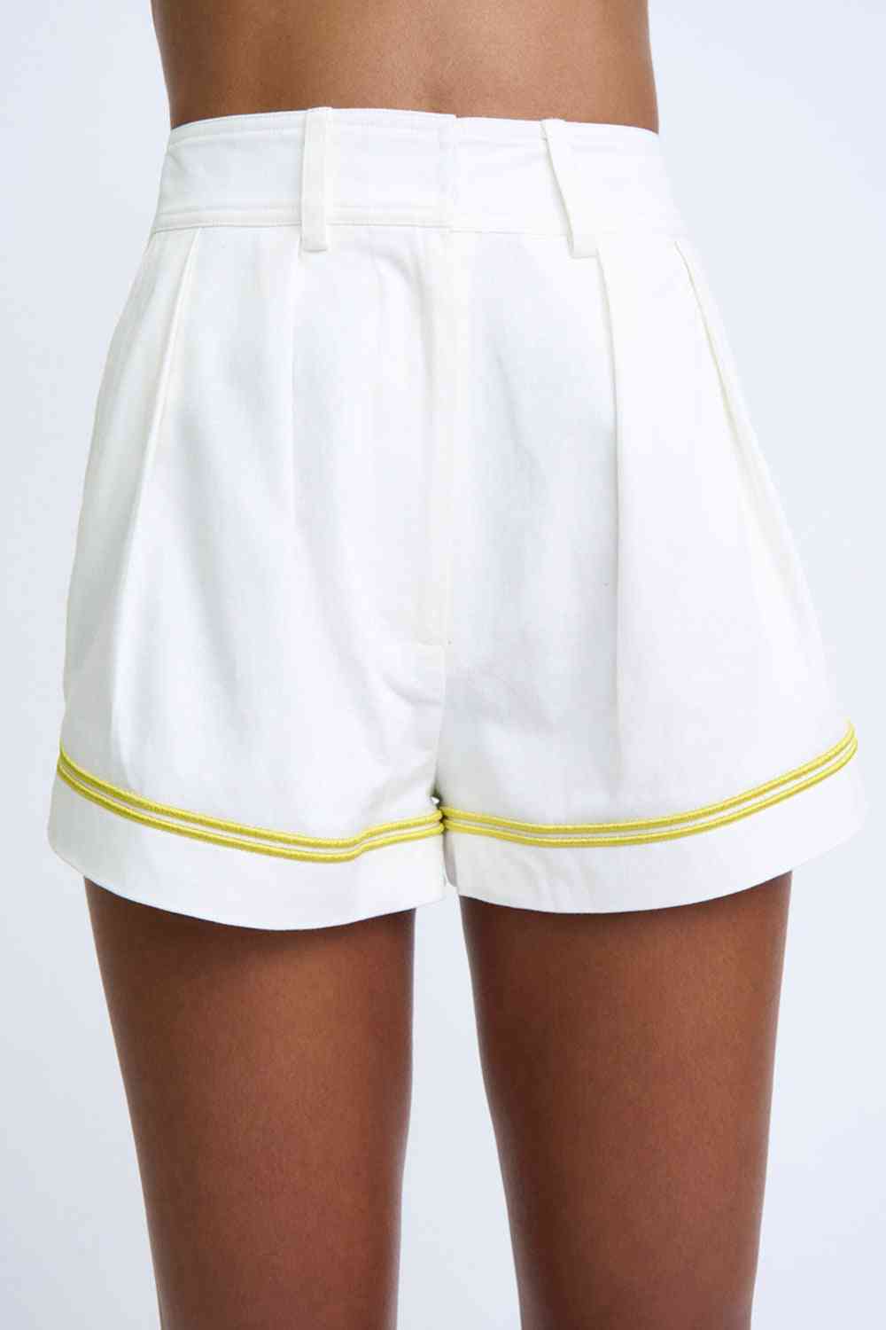 BY JOHNNY By Johnny Pipe Step Embroidered Short - Ivory Primrose BELLA n' BEAR