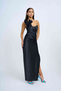 Thumbnail for BY JOHNNY By Johnny Ruby Romance One Shoulder Long Line Dress - Black BELLA n' BEAR