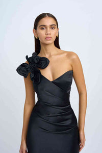 Thumbnail for BY JOHNNY By Johnny Ruby Romance One Shoulder Long Line Dress - Black BELLA n' BEAR