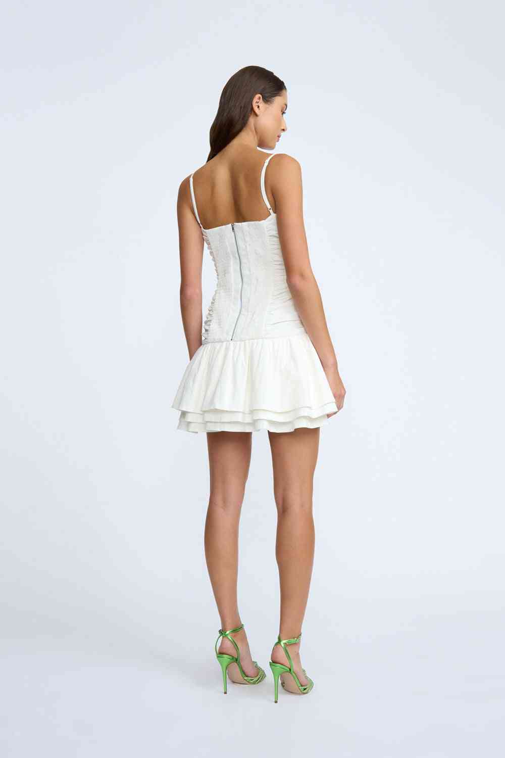 BY JOHNNY By Johnny Samantha Ruffle Mini Dress - Ivory BELLA n' BEAR