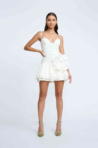 Thumbnail for BY JOHNNY By Johnny Samantha Ruffle Mini Dress - Ivory BELLA n' BEAR