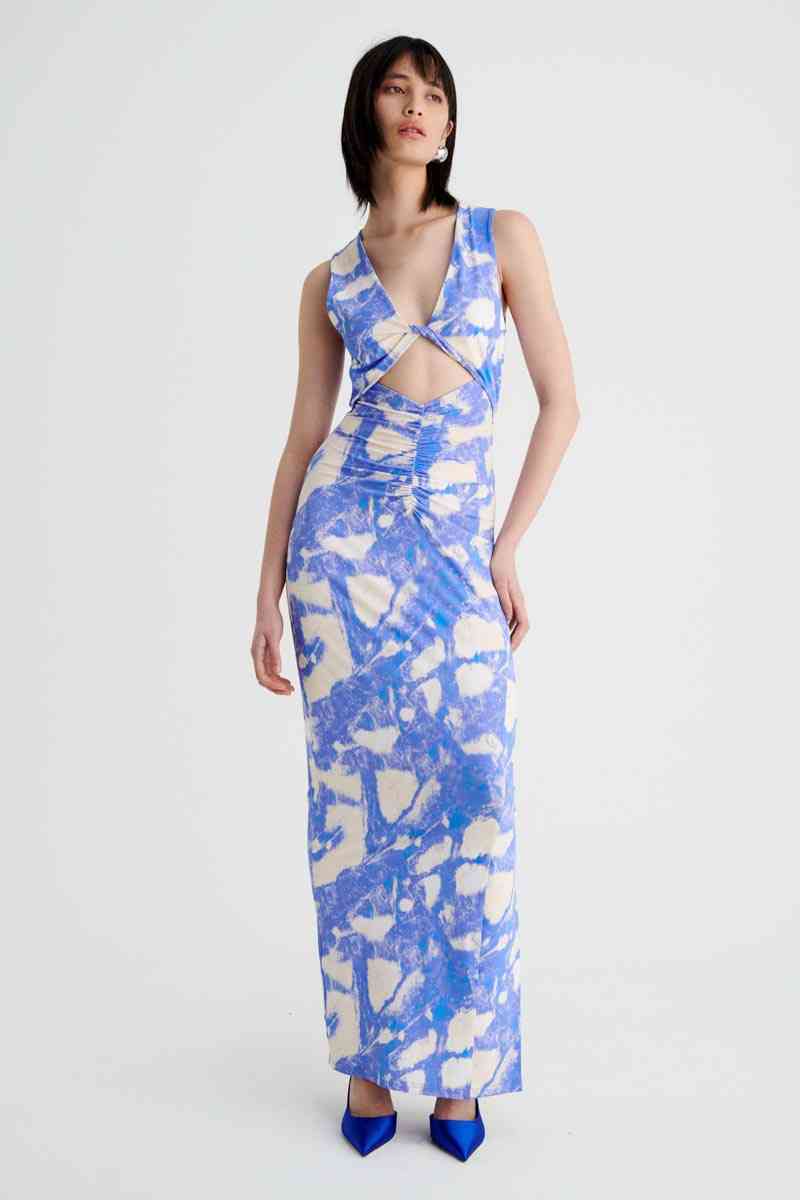 SUBOO Suboo Marble Sleeveless Reversible Twist Front Maxi Dress - Marble BELLA n' BEAR