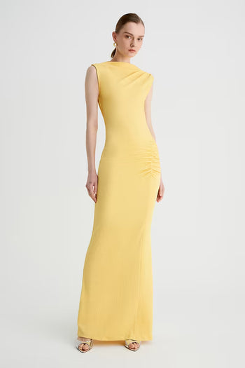 Vega Rouched Front Midi Dress