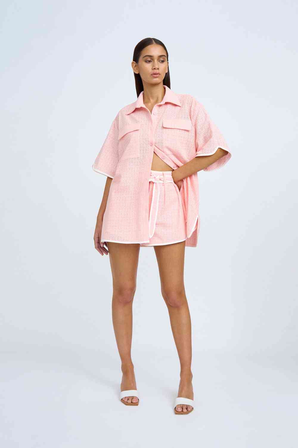 BY JOHNNY By Johnny Serena Pocket Sun Shirt - Dusty Pink BELLA n' BEAR