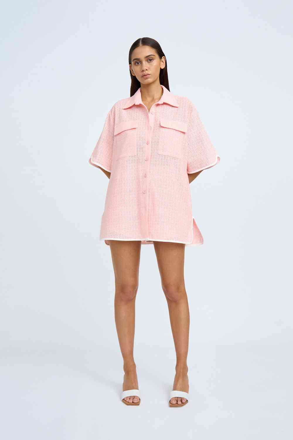 BY JOHNNY By Johnny Serena Pocket Sun Shirt - Dusty Pink BELLA n' BEAR