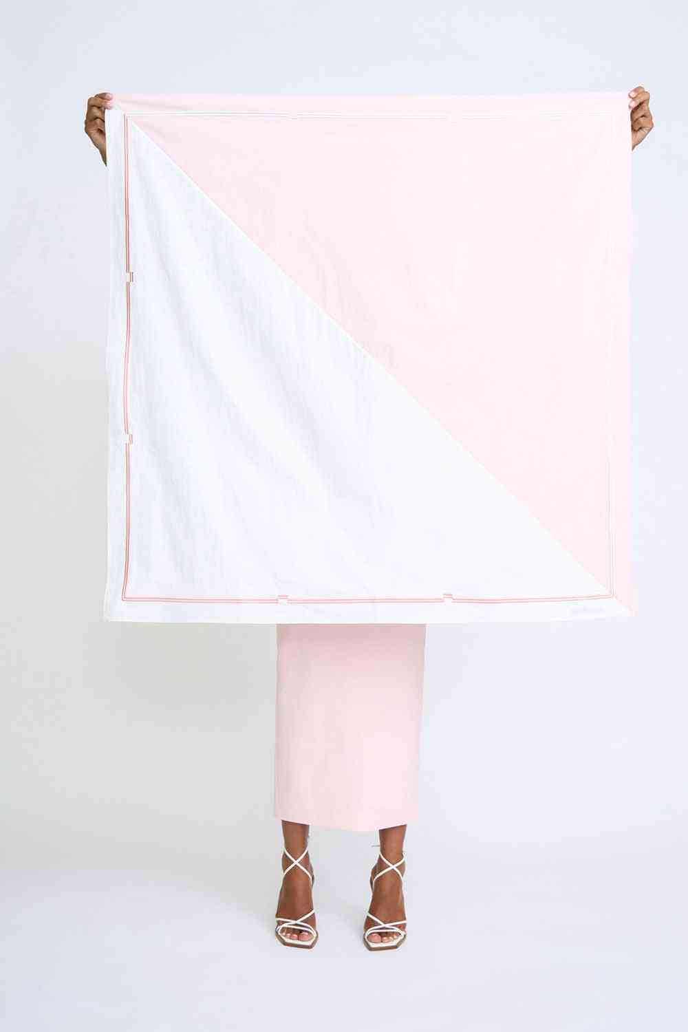 BY JOHNNY By Johnny Spliced Pipe Step Scarf - Ivory Soft Pink BELLA n' BEAR