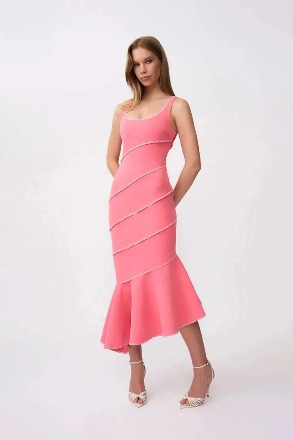 Sylvia Spiral Midi Dress