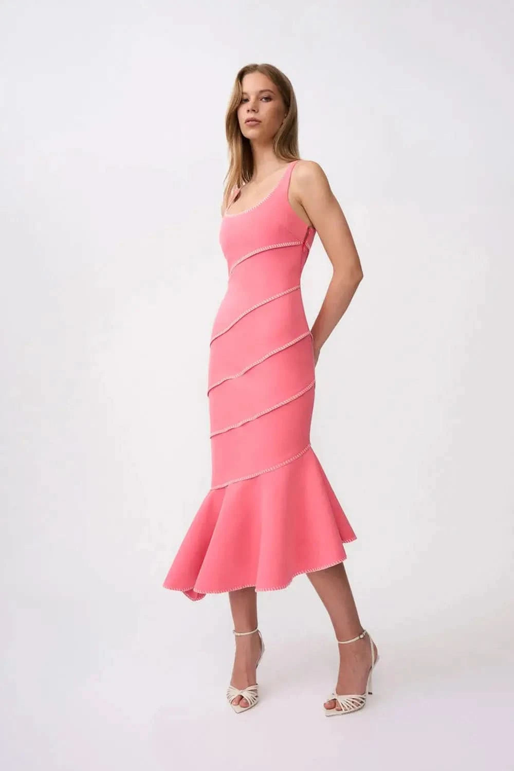 Sylvia Spiral Midi Dress