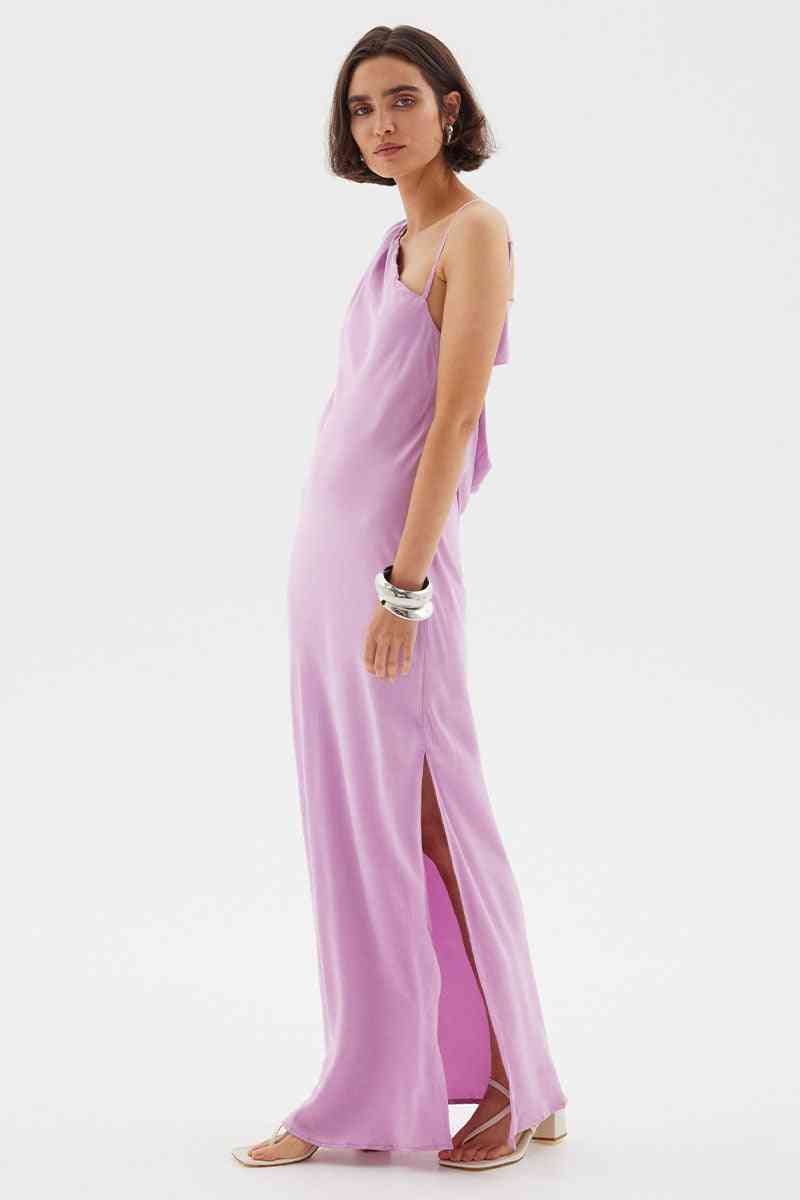 SOVERE STUDIO Sovere Isla Asymmetric Slip Dress - Musk BELLA n' BEAR