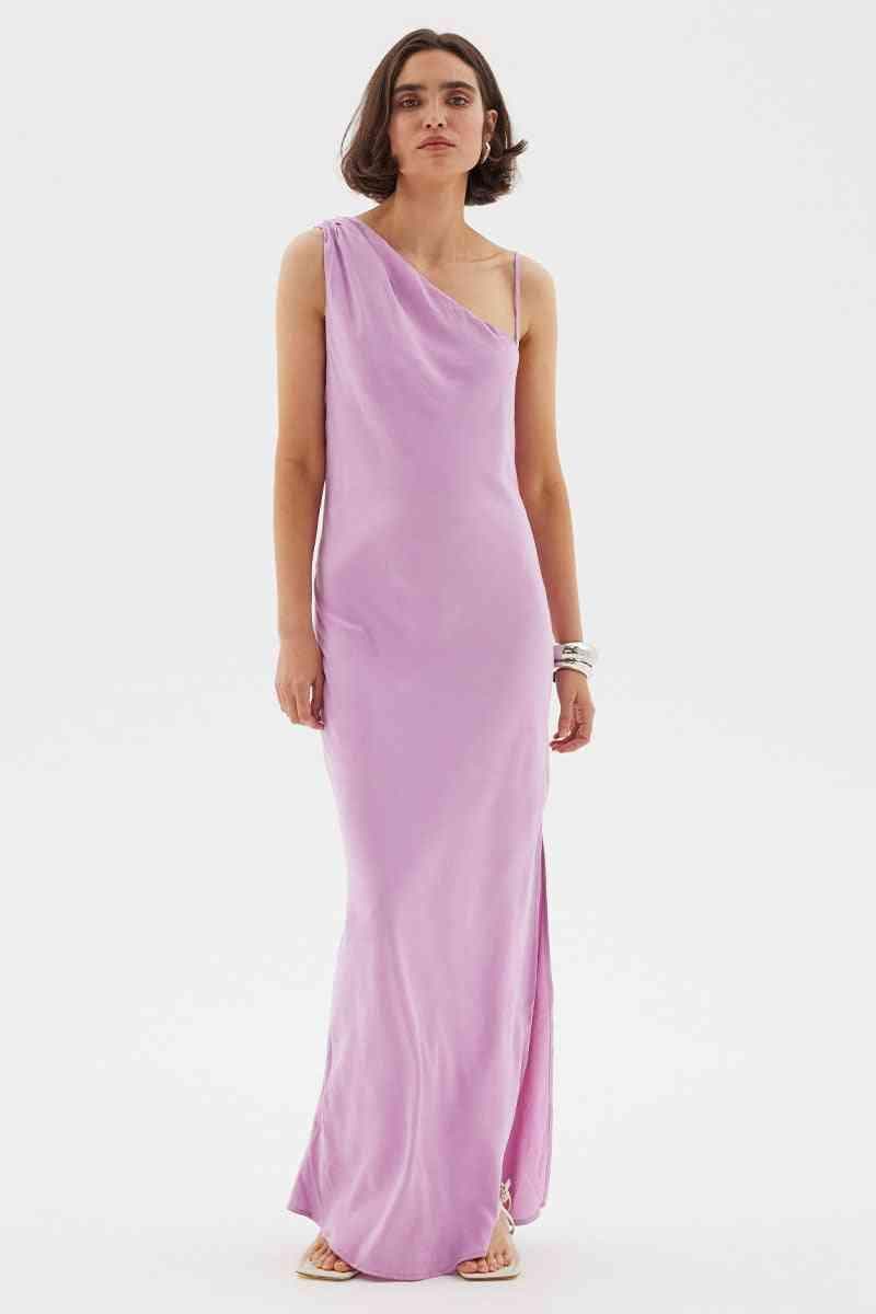 SOVERE STUDIO Sovere Isla Asymmetric Slip Dress - Musk BELLA n' BEAR