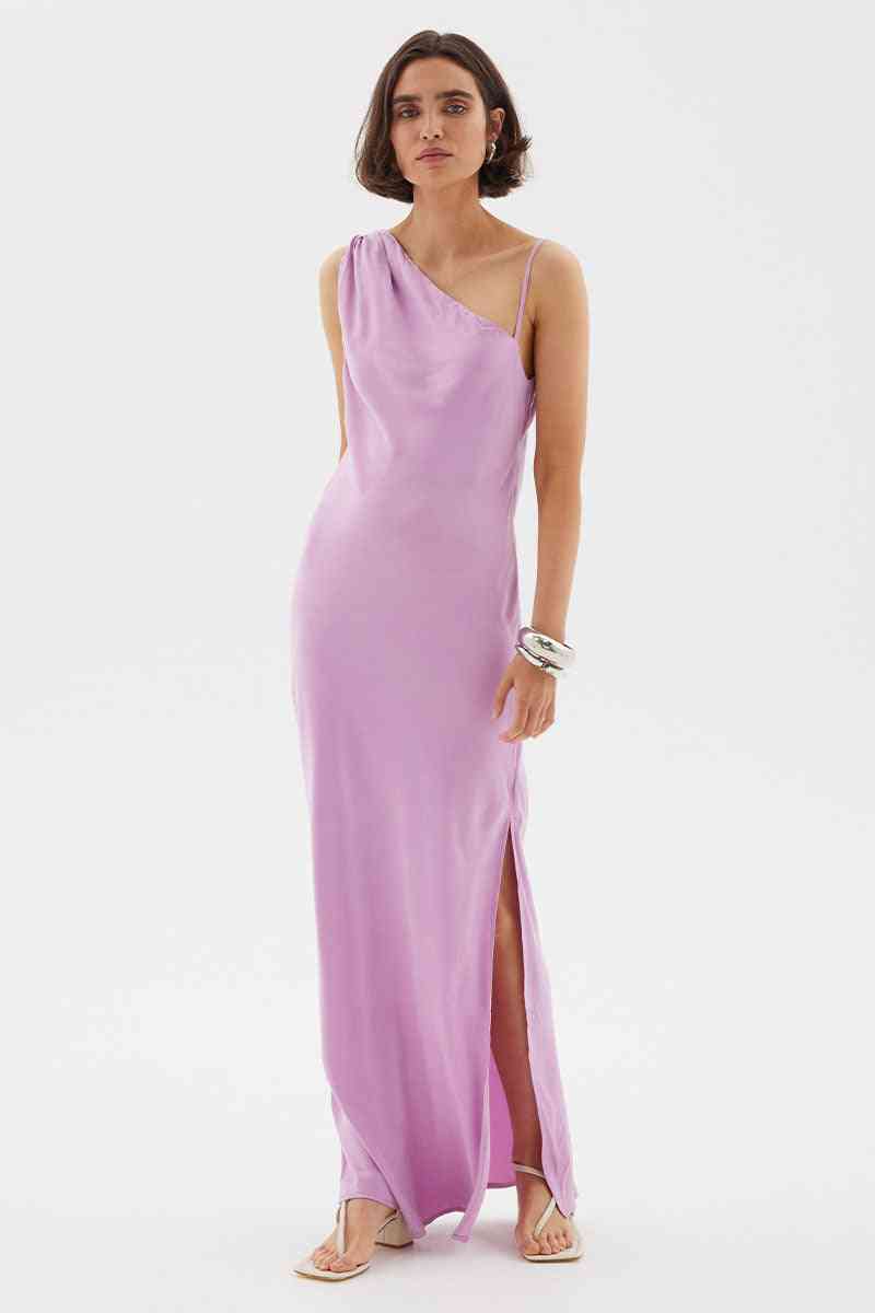 SOVERE STUDIO Sovere Isla Asymmetric Slip Dress - Musk BELLA n' BEAR