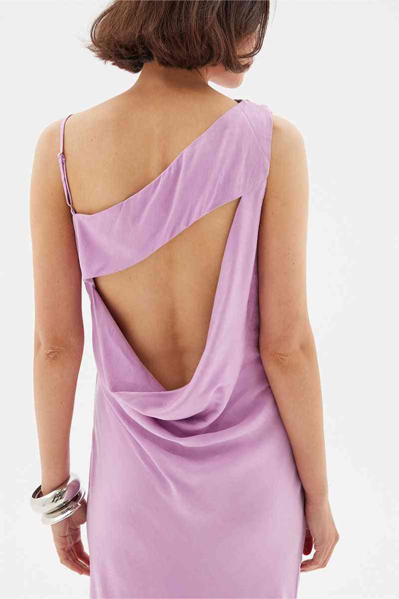 SOVERE STUDIO Sovere Isla Asymmetric Slip Dress - Musk BELLA n' BEAR