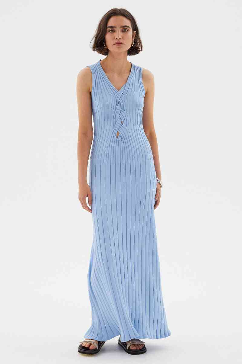 SOVERE STUDIO Sovere Studio Laced Knit Dress - Serene Blue BELLA n' BEAR