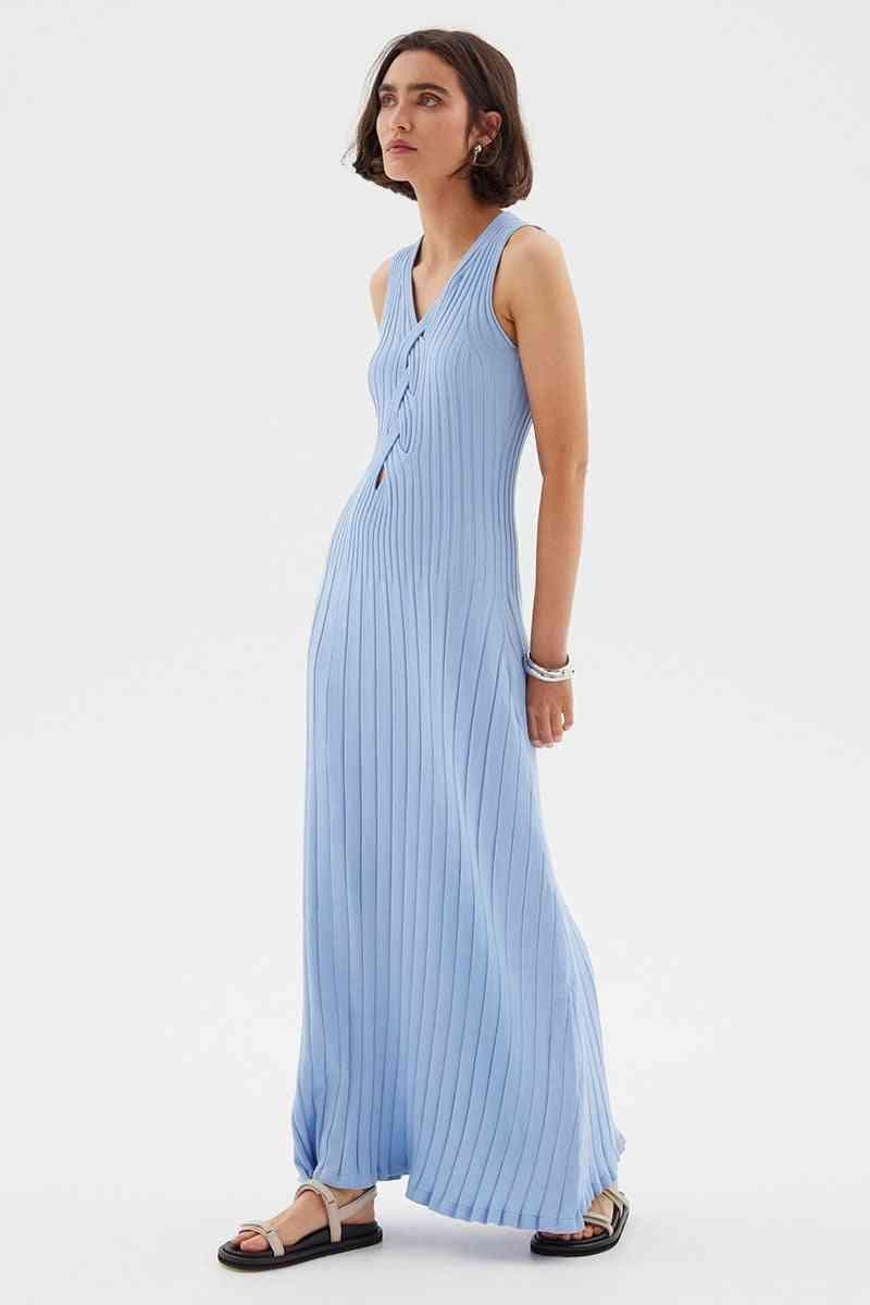 SOVERE STUDIO Sovere Studio Laced Knit Dress - Serene Blue BELLA n' BEAR