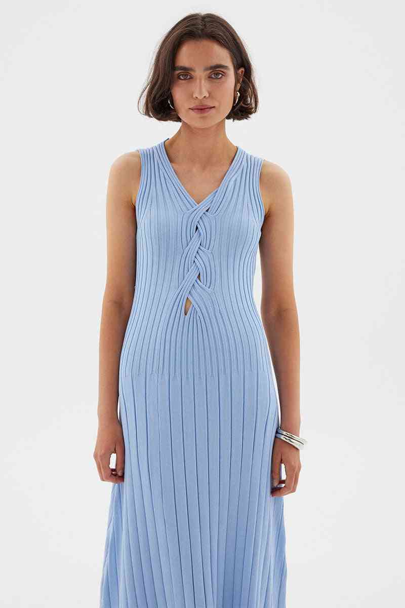 SOVERE STUDIO Sovere Studio Laced Knit Dress - Serene Blue BELLA n' BEAR