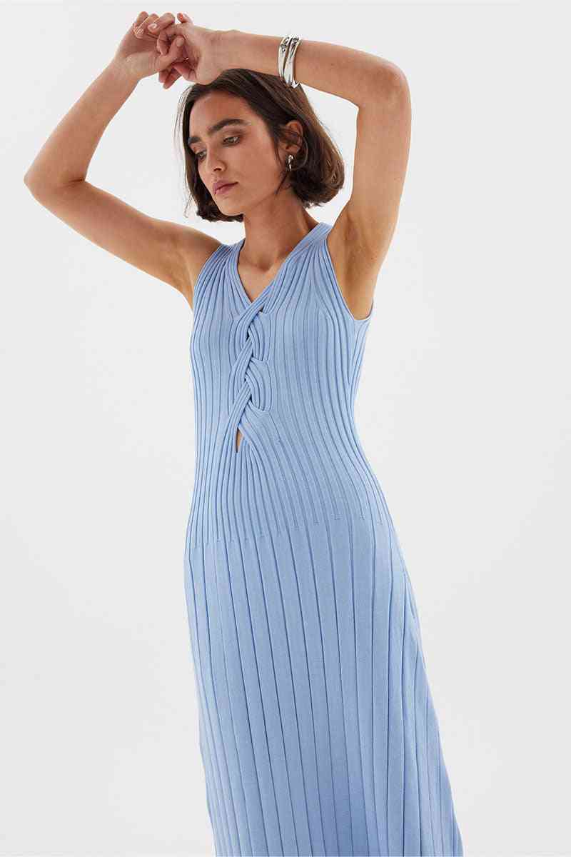 SOVERE STUDIO Sovere Studio Laced Knit Dress - Serene Blue BELLA n' BEAR