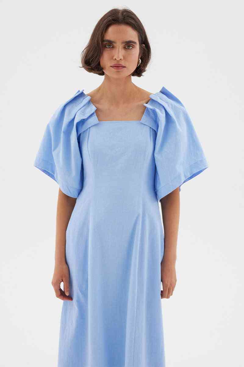 SOVERE STUDIO Sovere Studio Origami Midi Dress - Serene Blue BELLA n' BEAR