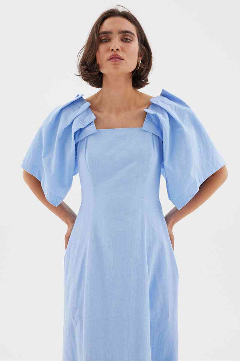 SOVERE STUDIO Sovere Studio Origami Midi Dress - Serene Blue BELLA n' BEAR