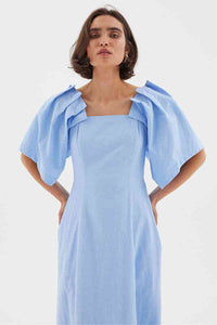 Thumbnail for SOVERE STUDIO Sovere Studio Origami Midi Dress - Serene Blue BELLA n' BEAR