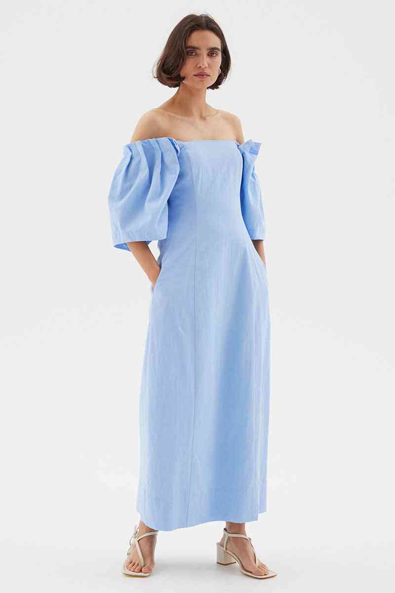 SOVERE STUDIO Sovere Studio Origami Midi Dress - Serene Blue BELLA n' BEAR