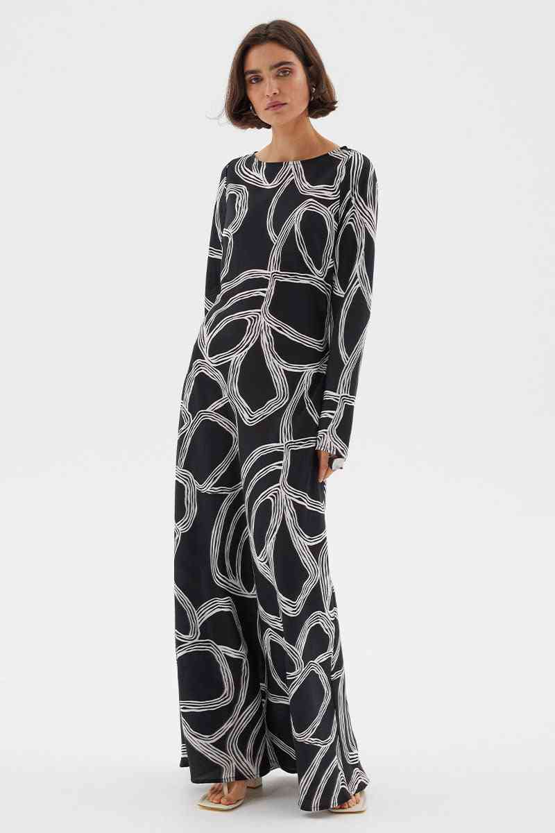 SOVERE STUDIO Sovere Studio Sgraffito Bias Maxi Dress - Black BELLA n' BEAR