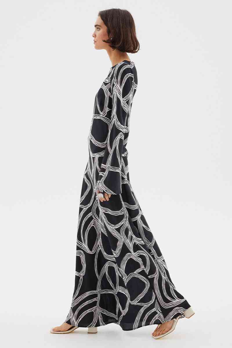 SOVERE STUDIO Sovere Studio Sgraffito Bias Maxi Dress - Black BELLA n' BEAR