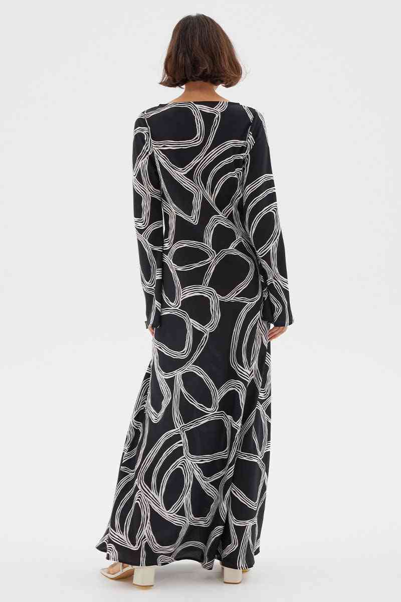 SOVERE STUDIO Sovere Studio Sgraffito Bias Maxi Dress - Black BELLA n' BEAR