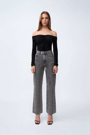 BY JOHNNY By Johnny Rebel Cut Johnny Jean - Grey Stone Wash BELLA n' BEAR