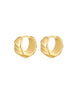 LUV AJ Luv Aj The Hammered Ridged Huggies - Gold BELLA n' BEAR