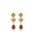 Luv Aj Das Herz Stein Studs - Gold