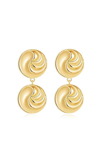 a pair of Luv Aj The Leila Drop Earrings with a circular design